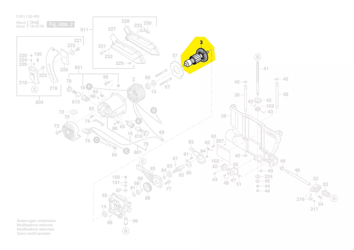 Induit réf. 2 610 016 833 BOSCH